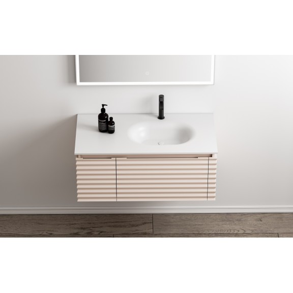 Мебел за баня, РАЗМЕР (см) /Ш/В/Д/ 	99.0*54.5*45.0 (cabinet) / 100.0*55.0*12(basin)